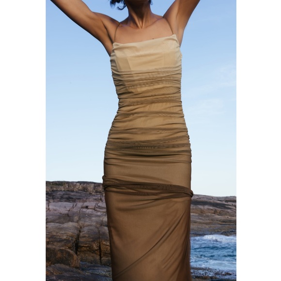 Zara PRINT DRESS WITH TULLE - Picture 11 of 16